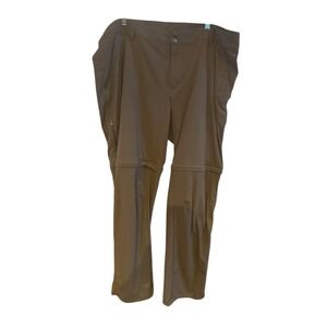 Columbia NWT Tan Nylon Woman's Outdoor Pants Size 22W Tall Zip Off To Shorts